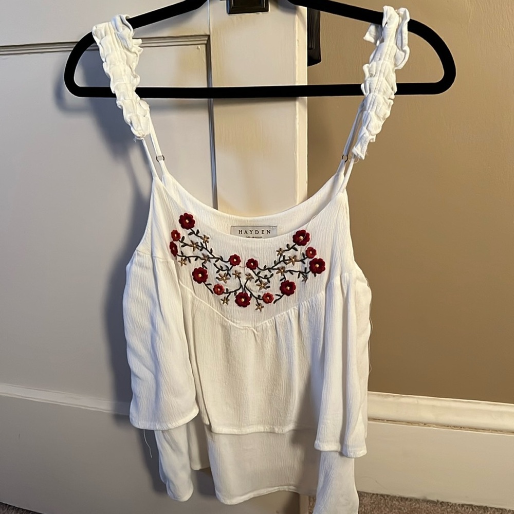 Floral flounce top
